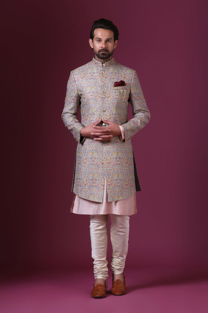 Grey Multicolour Indowestern