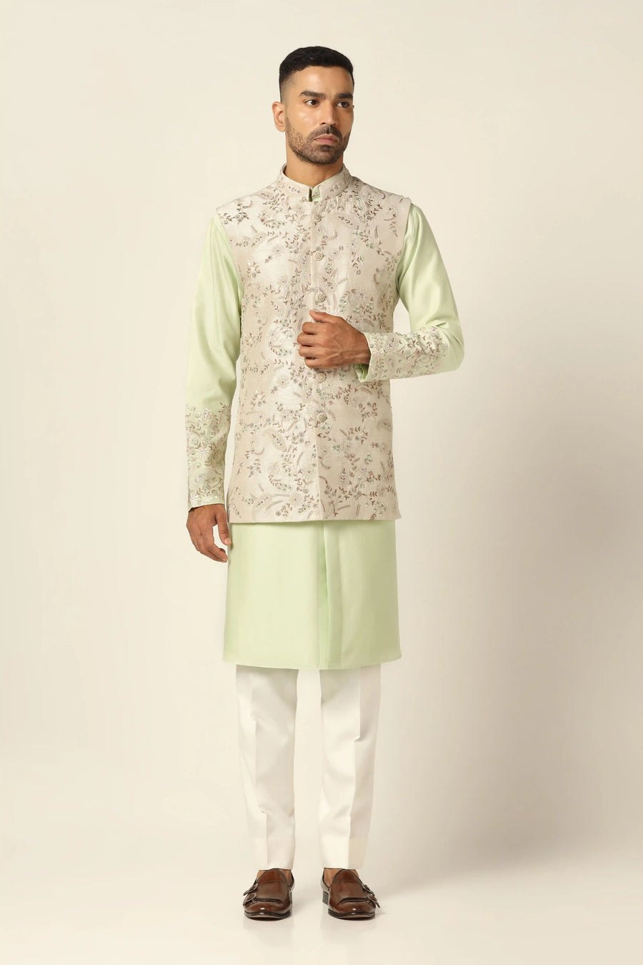 Green Kurta Pajama Set