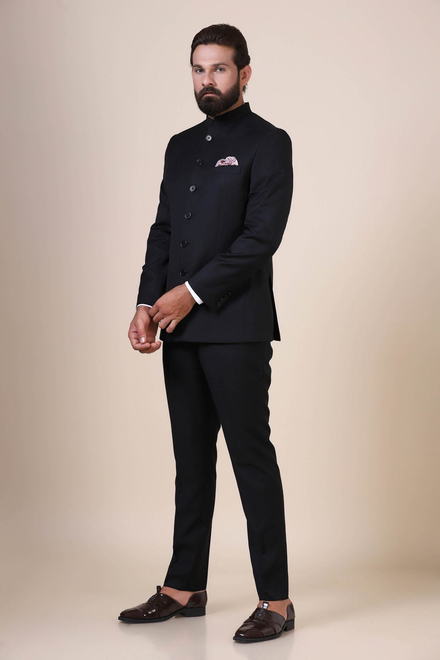 Black Bandhgala Suit