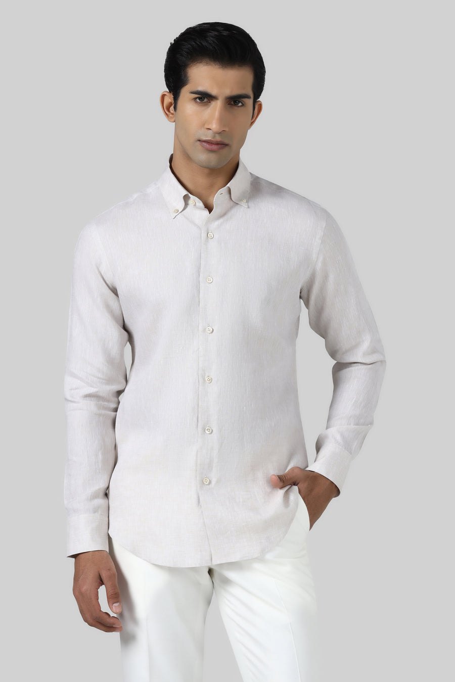Beige Linen Shirt
