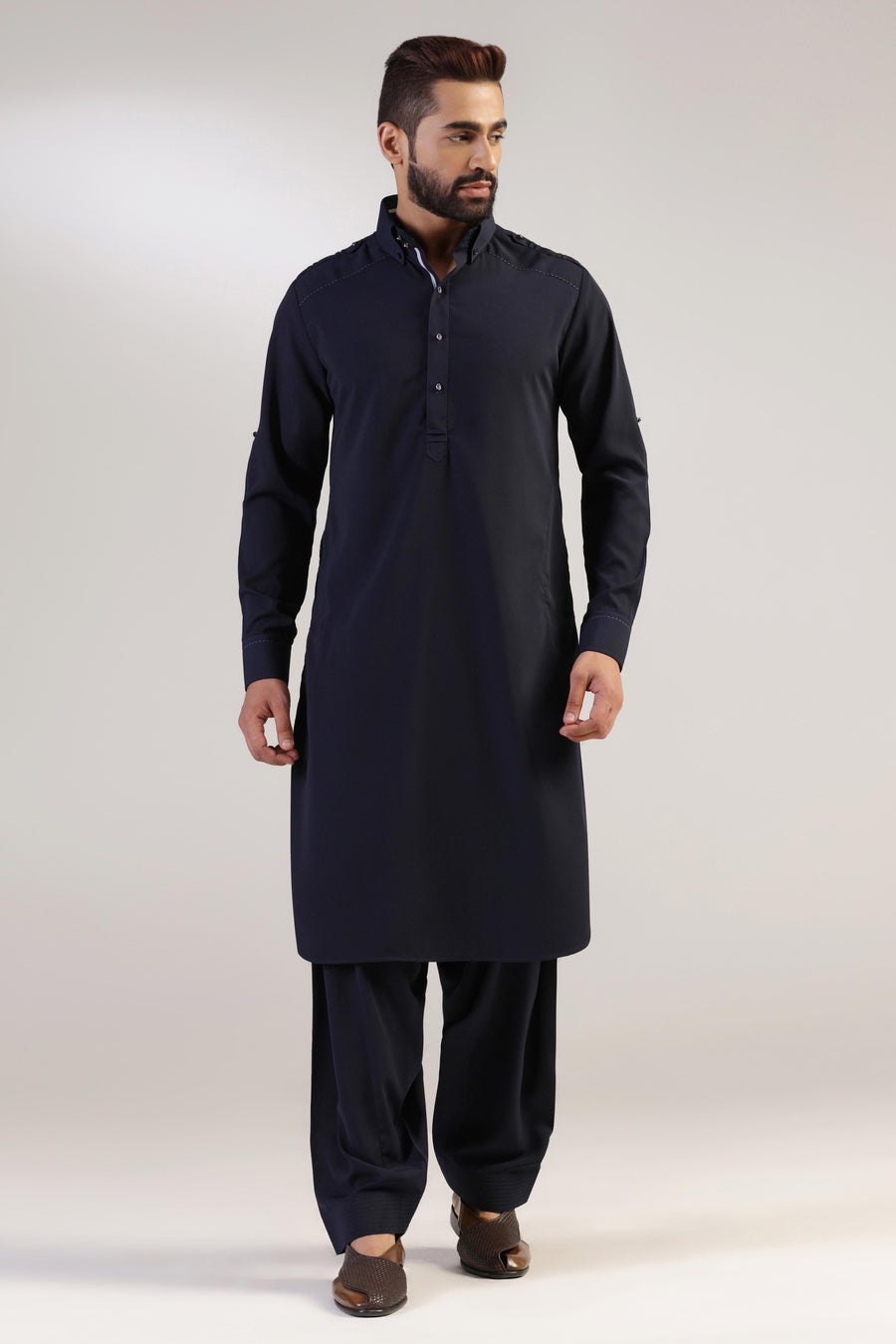 Navy Pathani Suit