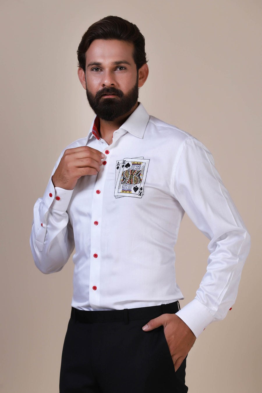 Ace of Spades Embroidered Shirt