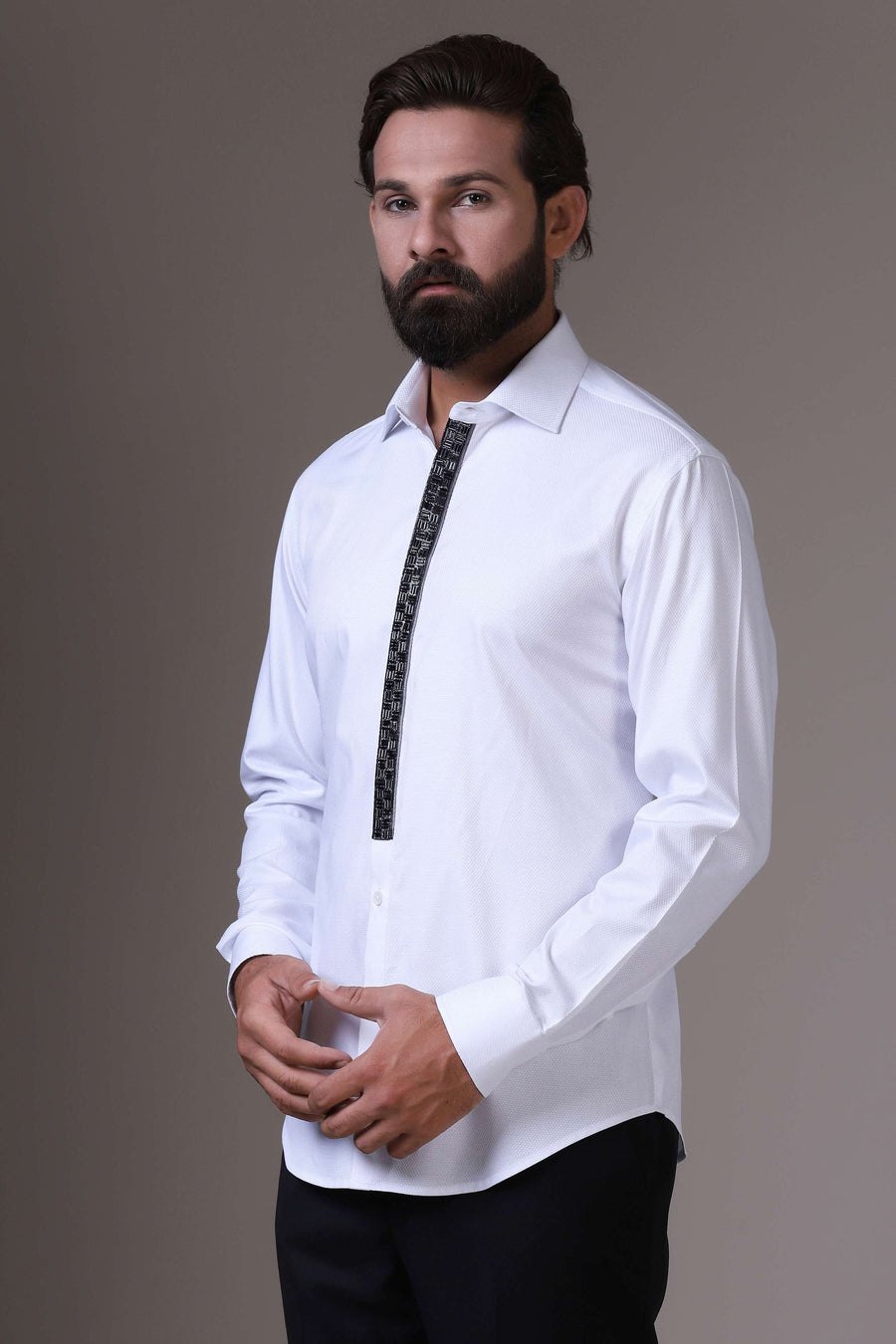 Embellished White Shirt