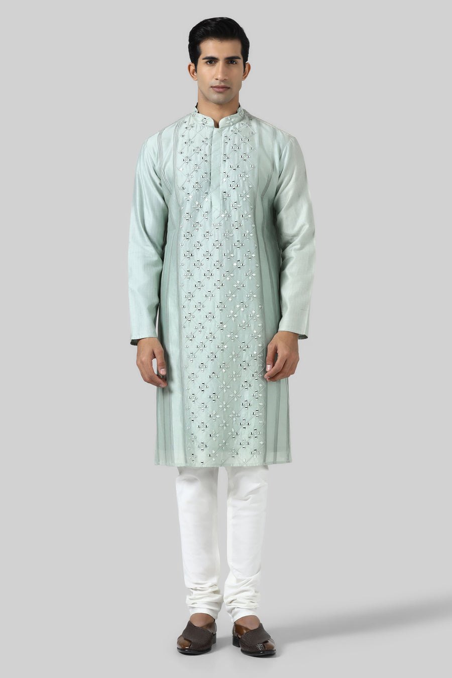 Green Mirror Kurta Set