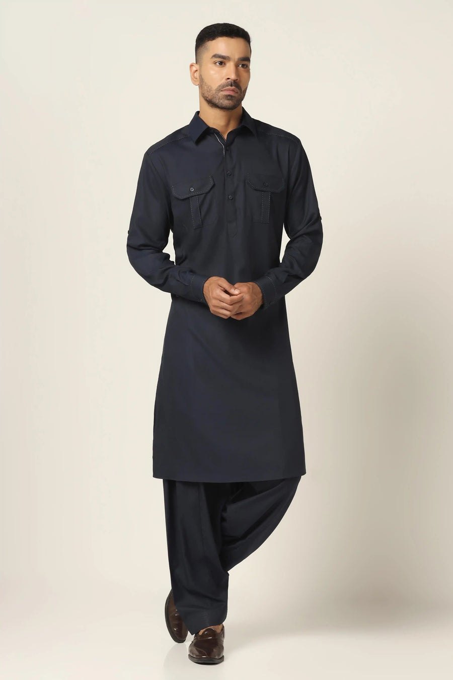 Navy Pathani