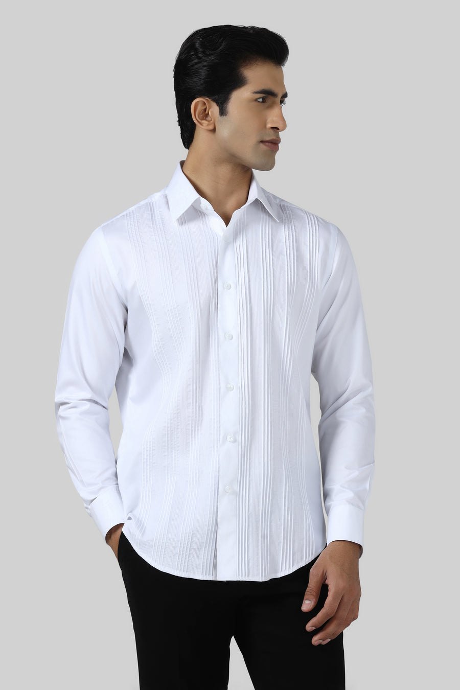 White Pintuck Shirt