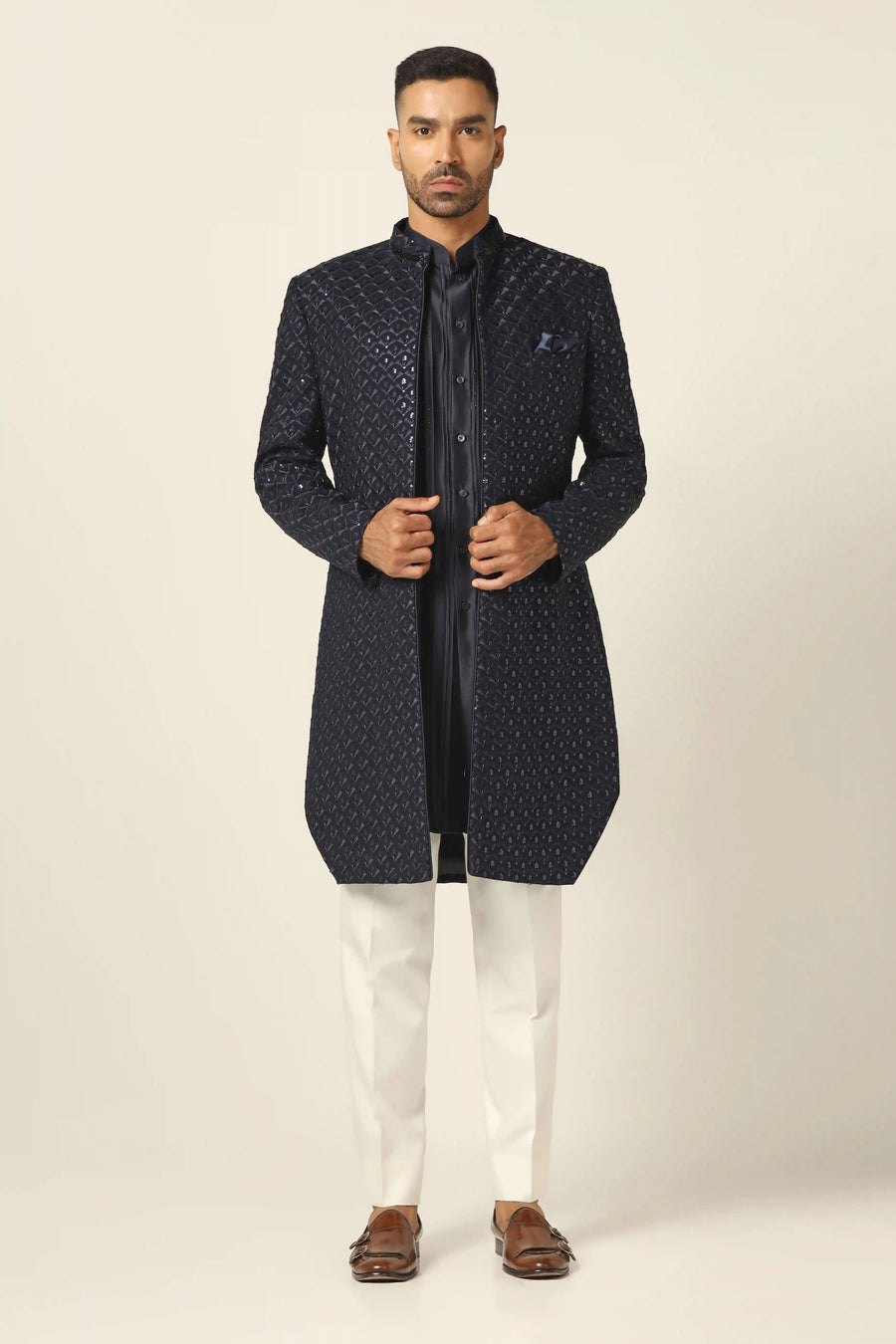 Black Indo-western with Embroidery