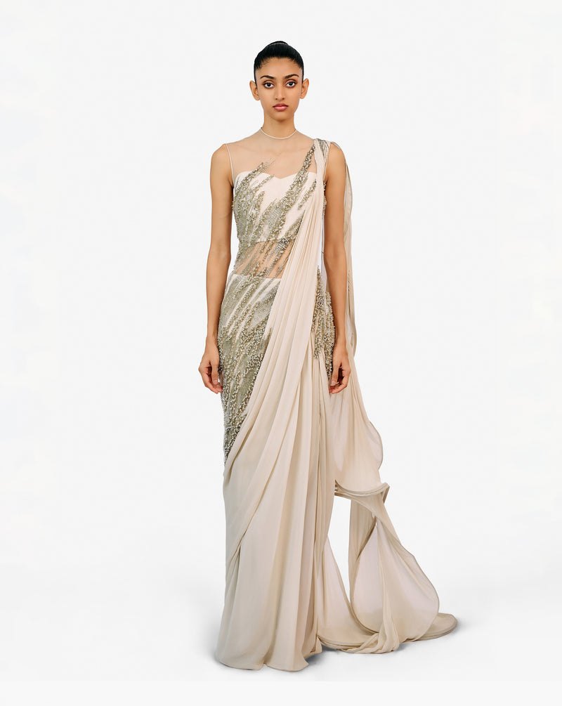 The Atherion Ruffle Saree Gown