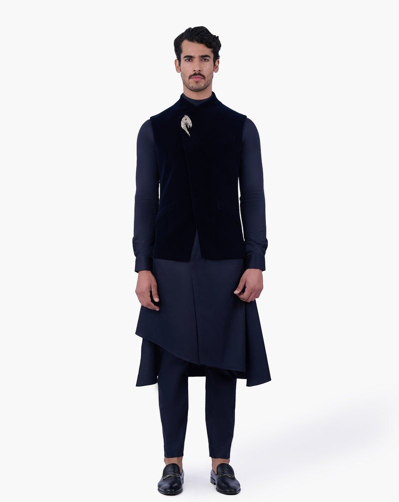 Midnight Velvet Eclipse Nehru Jacket