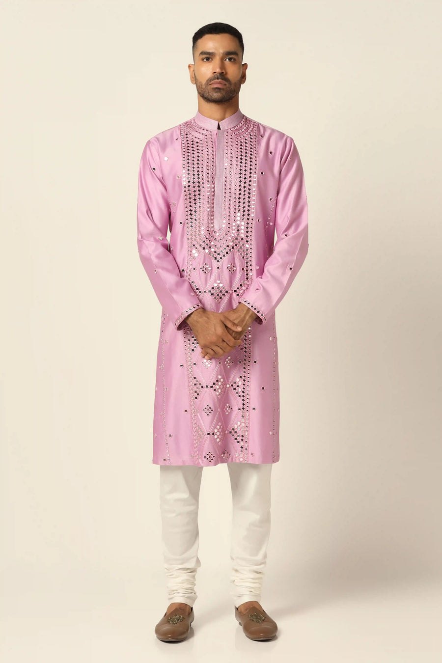 Pink Mirrorwork Kurta Pajama