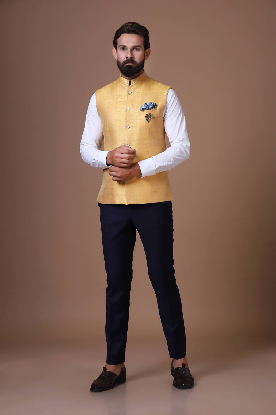 Yellow Raw-silk Jacket