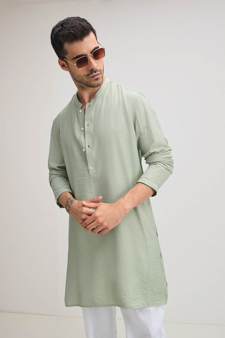 Haryali Hues Kurta - Pistachio(Green)