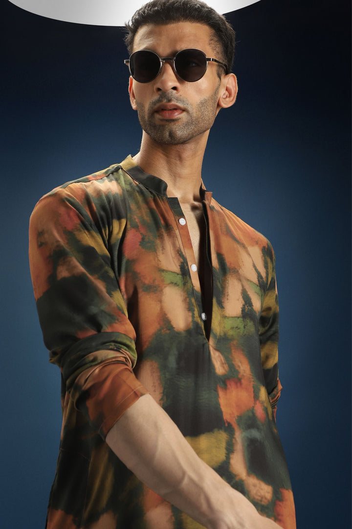 Rust Designer Kurta