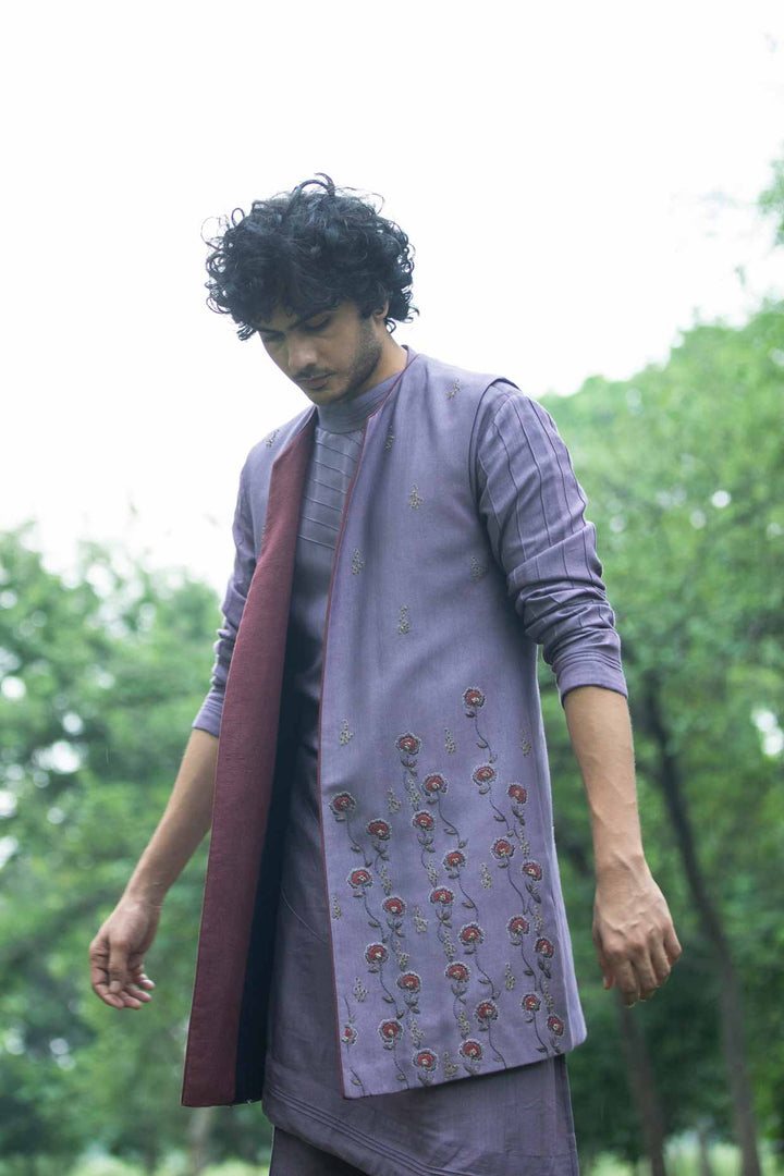 English Purple Shrug Set
