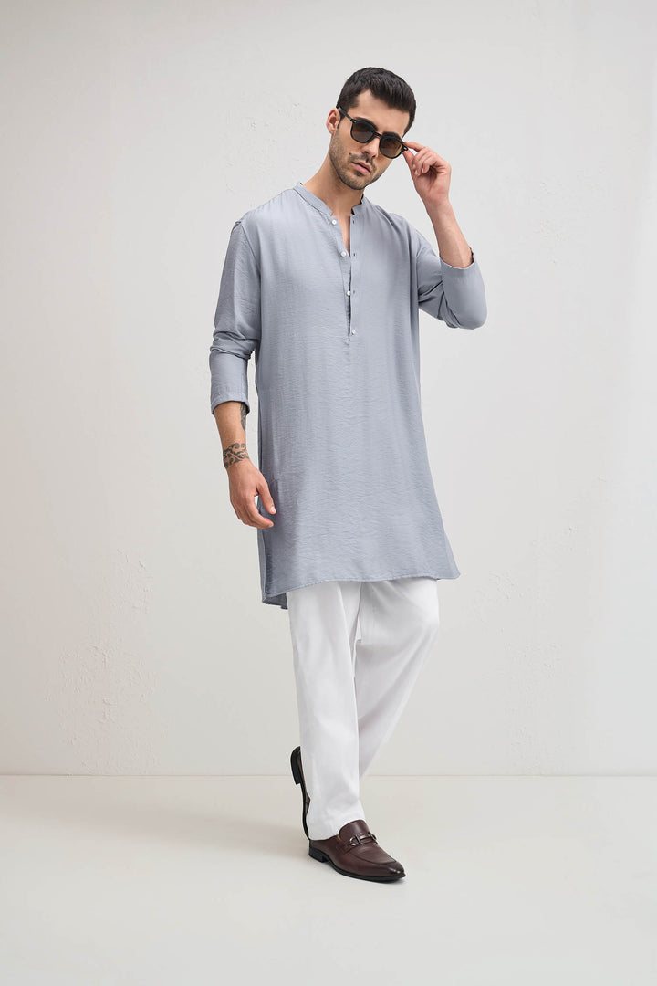 Cool-e-khass Kurta - Cool Grey