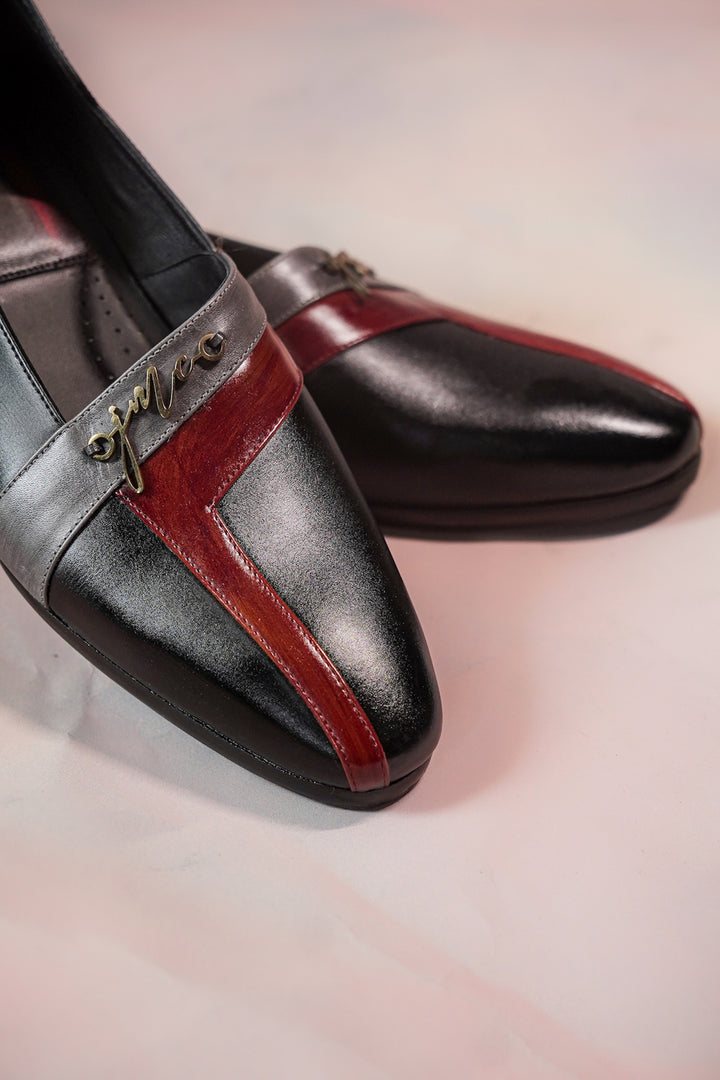 Black T-Strap Loafers