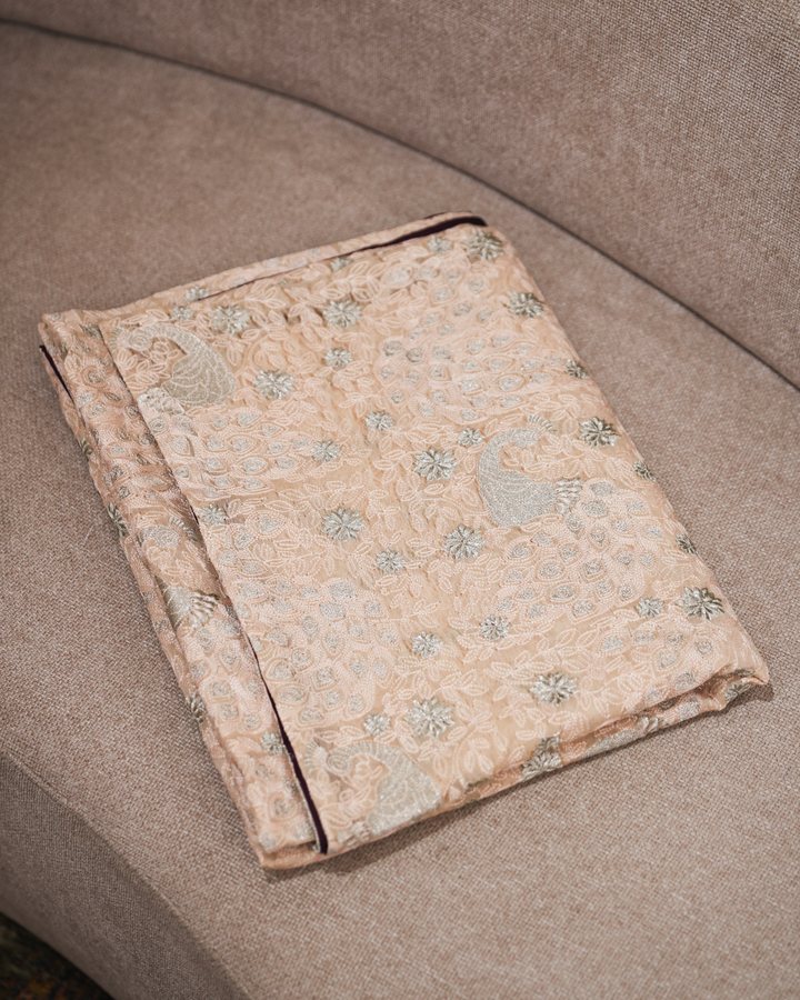 Gulnaar embroidered pink stole