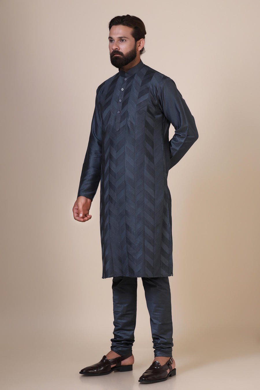Dark Grey Kurta Pajama