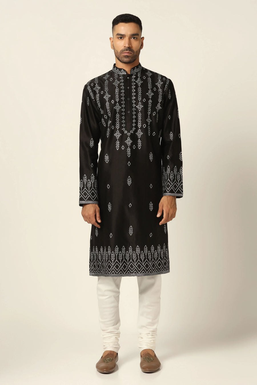Contrast Black Kurta Pajama